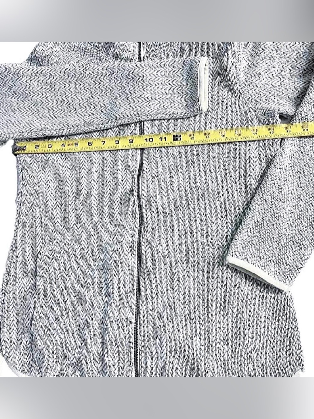Columbia Jacket Women’s Size M Gray Herringbone Fleece Full Zip - Picture 9 of 11